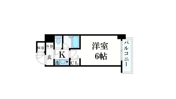 神戸三宮駅 徒歩4分 9階の物件間取画像